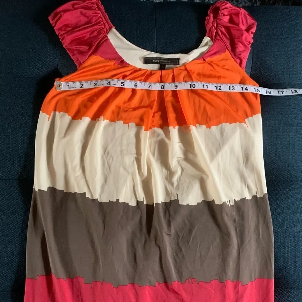 🎄BCBGMaxazria Striped Straight Mini Dress - Picture 8 of 8